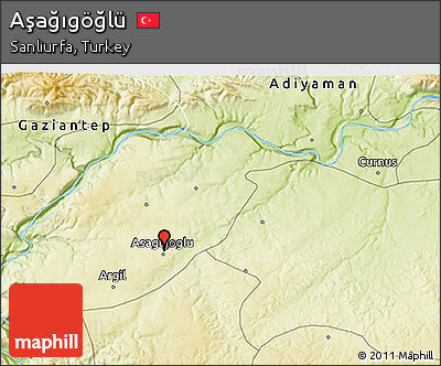 Physical 3D Map of Aşağıgöğlü