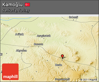 Physical 3D Map of Kamoğlu