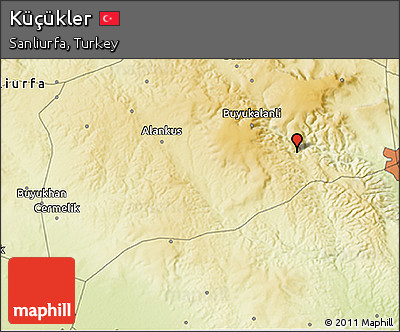 Physical 3D Map of Küçükler