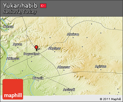 Physical 3D Map of Yukarıhabib