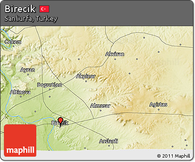 Physical 3D Map of Birecik