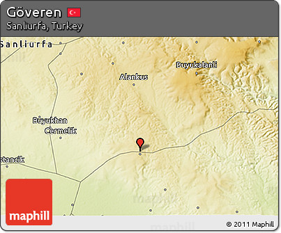 Physical 3D Map of Göveren