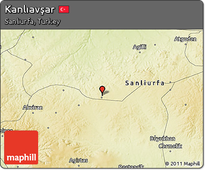 Physical 3D Map of Kanlıavşar