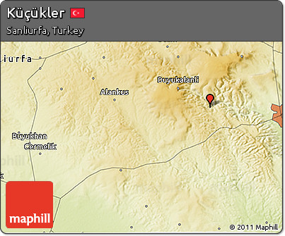 Physical 3D Map of Küçükler