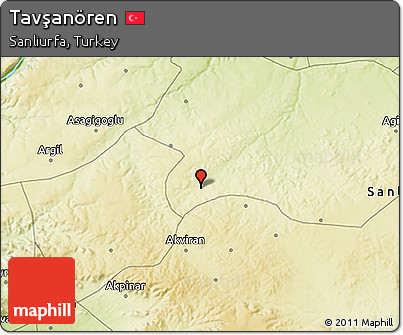 Physical 3D Map of Tavşanören