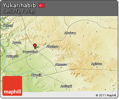 Physical 3D Map of Yukarıhabib