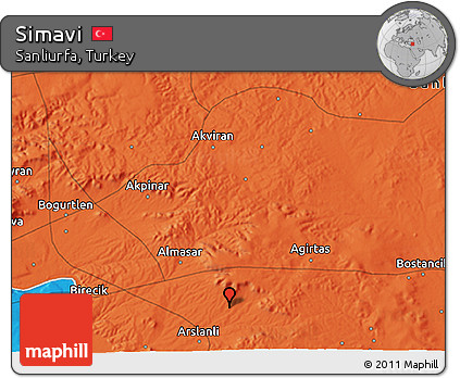 Political 3D Map of Simavi
