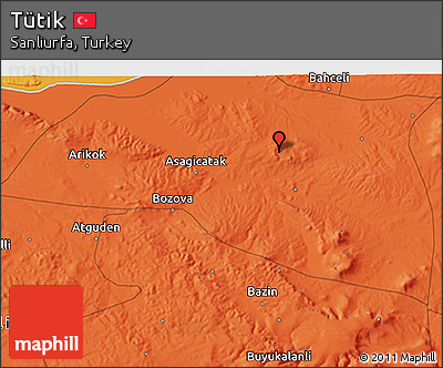 Political 3D Map of Tütik