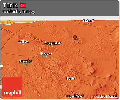 Political 3D Map of Tütik
