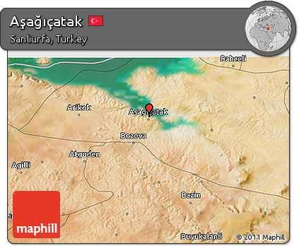 Satellite 3D Map of Aşağıçatak