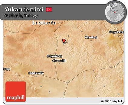 Satellite 3D Map of Yukarıdemirci