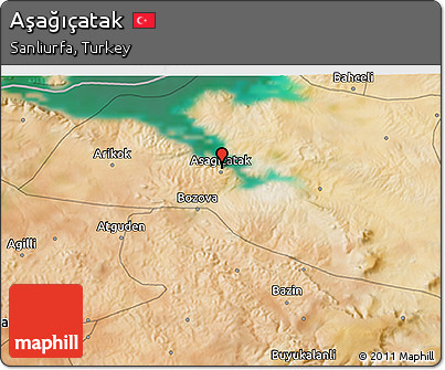 Satellite 3D Map of Aşağıçatak