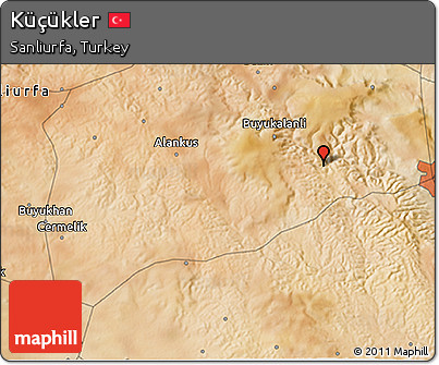 Satellite 3D Map of Küçükler