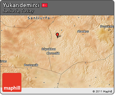 Satellite 3D Map of Yukarıdemirci