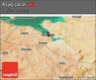 Satellite 3D Map of Aşağıçatak