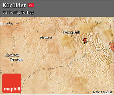 Satellite 3D Map of Küçükler
