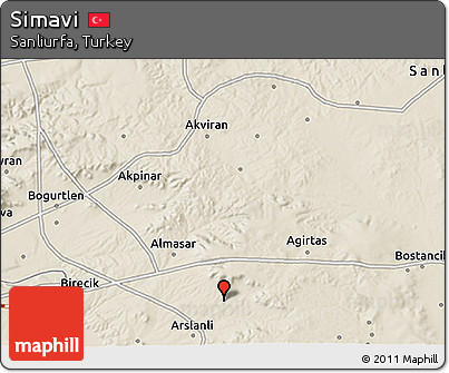Shaded Relief 3D Map of Simavi