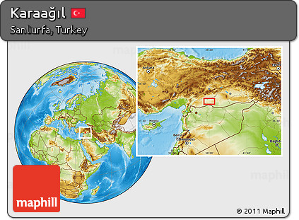 Physical Location Map of Karaağıl