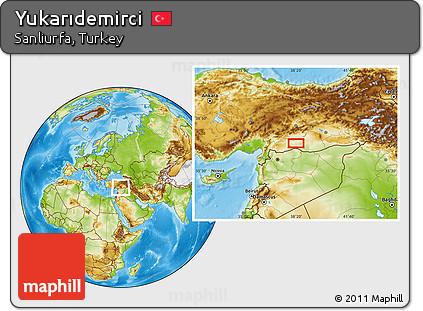 Physical Location Map of Yukarıdemirci