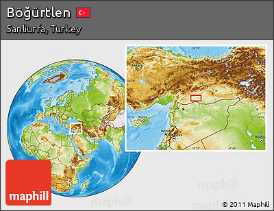 Physical Location Map of Böğürtlen