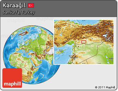 Physical Location Map of Karaağıl