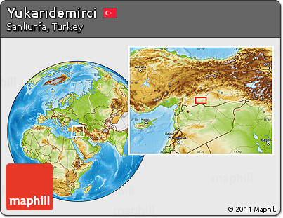 Physical Location Map of Yukarıdemirci