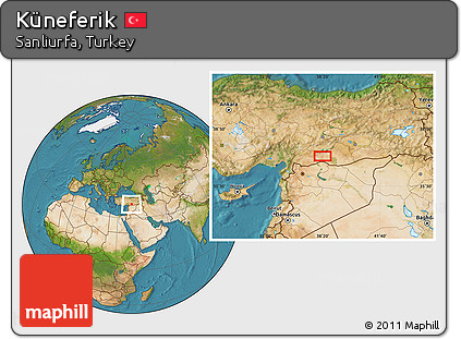 Satellite Location Map of Küneferik