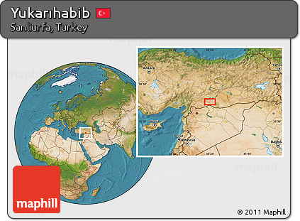 Satellite Location Map of Yukarıhabib