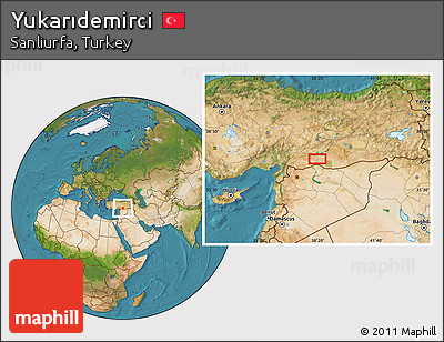 Satellite Location Map of Yukarıdemirci