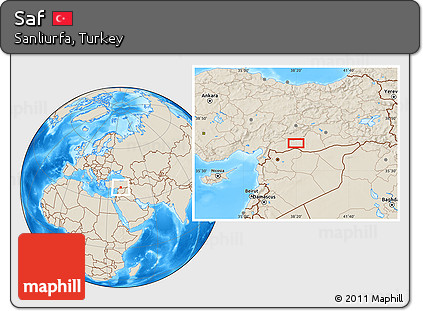 Shaded Relief Location Map of Saf