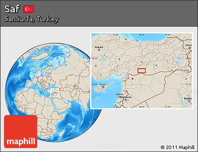 Shaded Relief Location Map of Saf