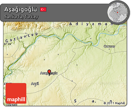 Physical Map of Aşağıgöğlü