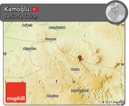 Physical Map of Kamoğlu