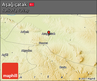 Physical Map of Aşağıçatak