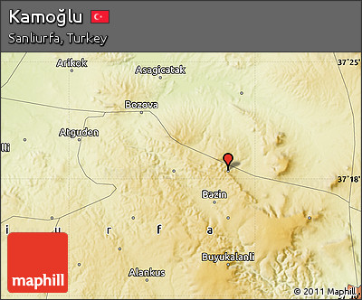 Physical Map of Kamoğlu