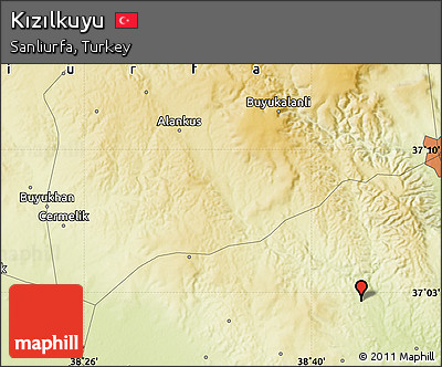 Physical Map of Kızılkuyu