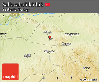Physical Map of Sallucahalilküllük