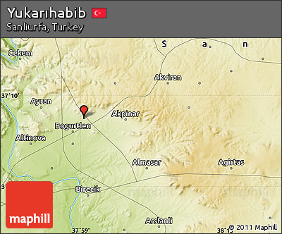 Physical Map of Yukarıhabib