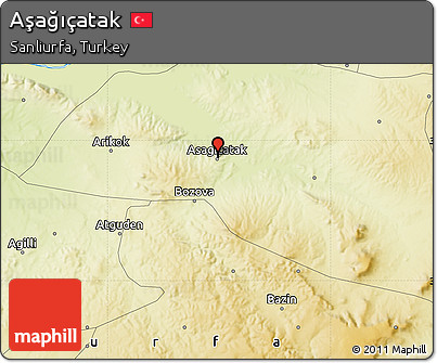 Physical Map of Aşağıçatak