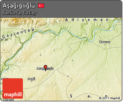 Physical Map of Aşağıgöğlü