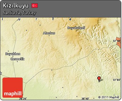 Physical Map of Kızılkuyu