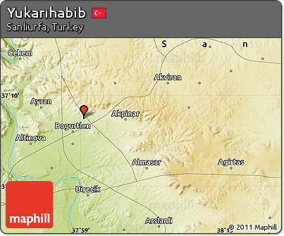 Physical Map of Yukarıhabib