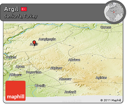 Physical Panoramic Map of Argıl