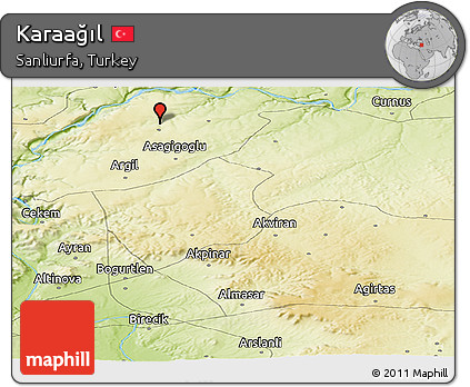 Physical Panoramic Map of Karaağıl