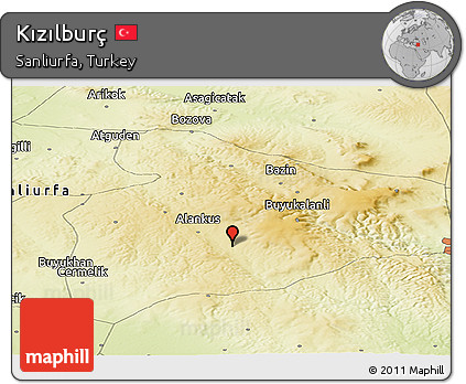 Physical Panoramic Map of Kızılburç