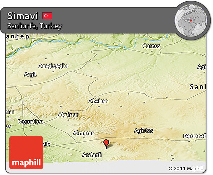 Physical Panoramic Map of Simavi