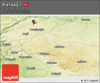 Physical Panoramic Map of Karaağıl