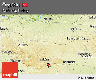 Physical Panoramic Map of Örgütlü