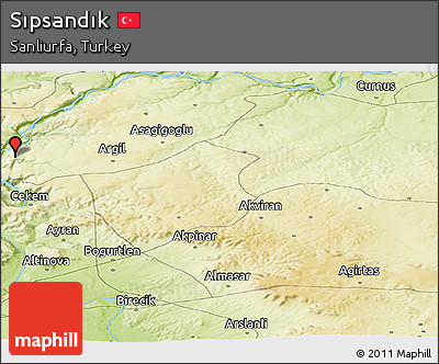 Physical Panoramic Map of Sıpsandık