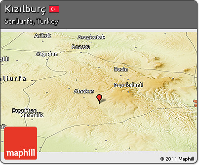 Physical Panoramic Map of Kızılburç